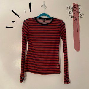 Sheer Striped Long Sleeve